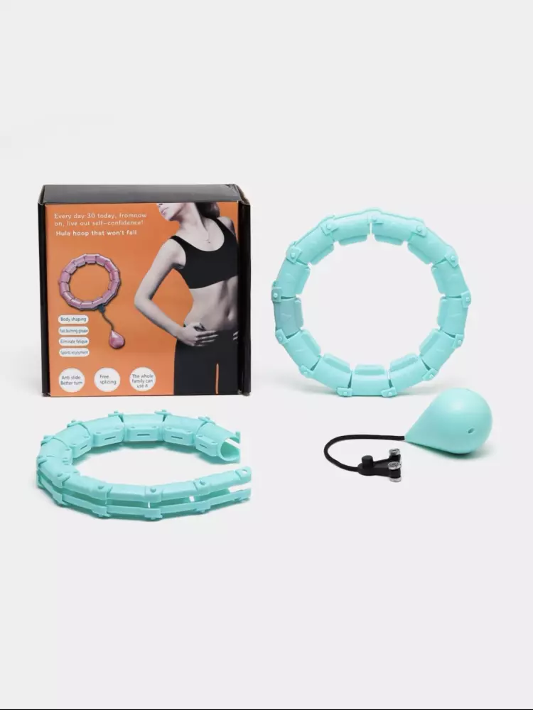 Smart Fitnes Hula Hoop: Qorin Yog'ini Yo'qotish va Belni Shakllantirish uchun Aylanadigan Massaj Halqasi