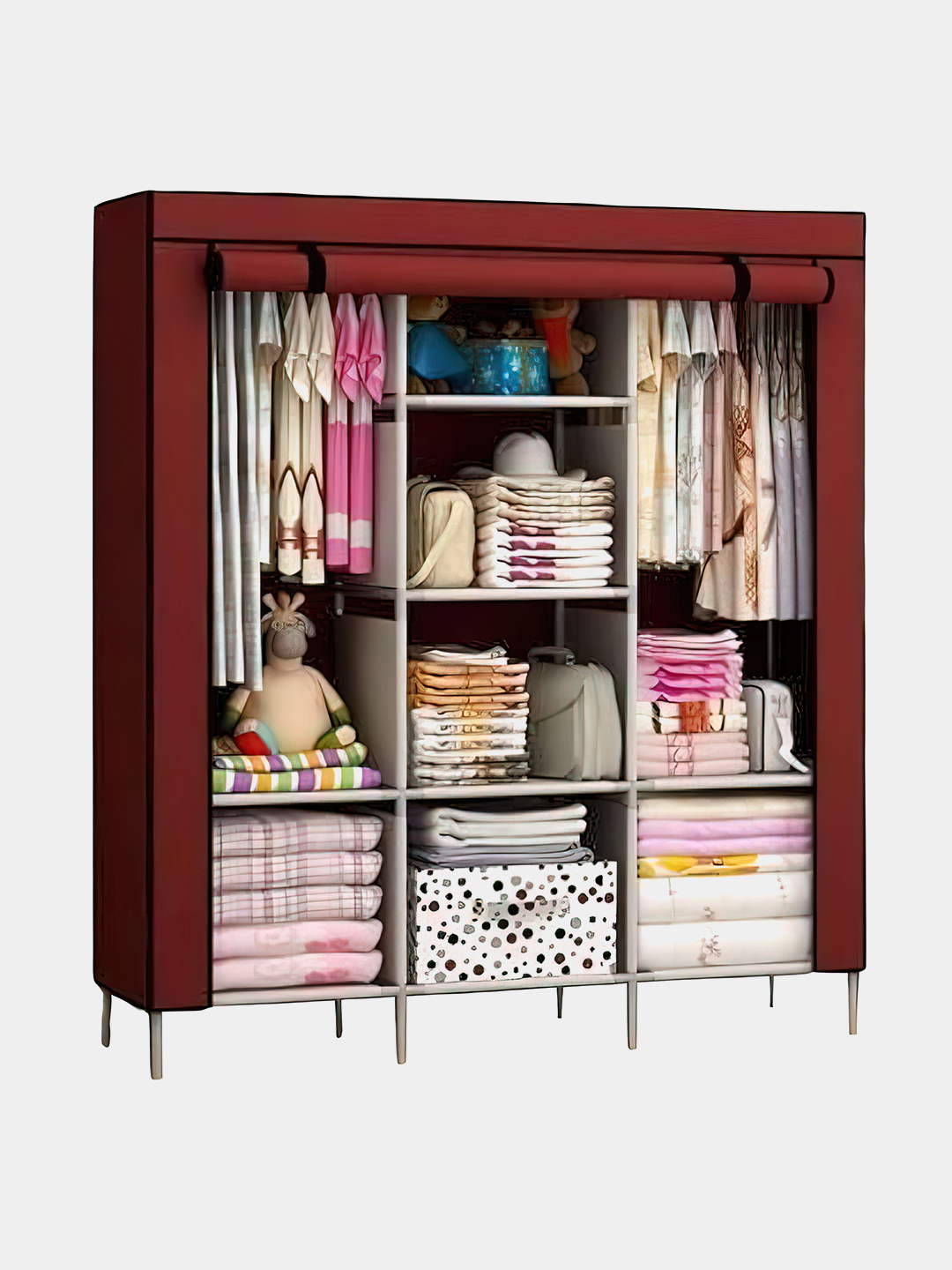 Mato shkaf 130×45×175 sm | Kiyim saqlash shkafi | Keng va ixcham garderob