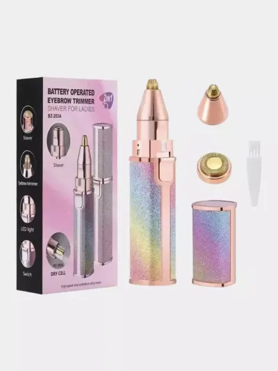 Ayollar uchun 2-in-1 simsiz epilator: yuz va tana uchun zanglamaydigan po'latdan ishlangan, og'riqsiz tuk olish