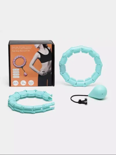 Smart Fitnes Hula Hoop: Qorin Yog'ini Yo'qotish va Belni Shakllantirish uchun Aylanadigan Massaj Halqasi