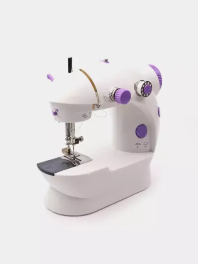Portativ tikuv mashinasi pedal bilan Mini Sewing Machine SM202: ixcham, ko'p funksiyali va qulay tikuv uchun