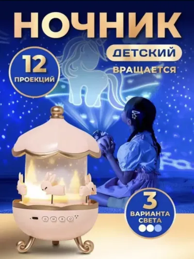 Bolalar uchun yulduzli osmon proyektori, 360° aylanuvchi tungi chiroq, xonani tinchlantiruvchi yoritish moslamasi
