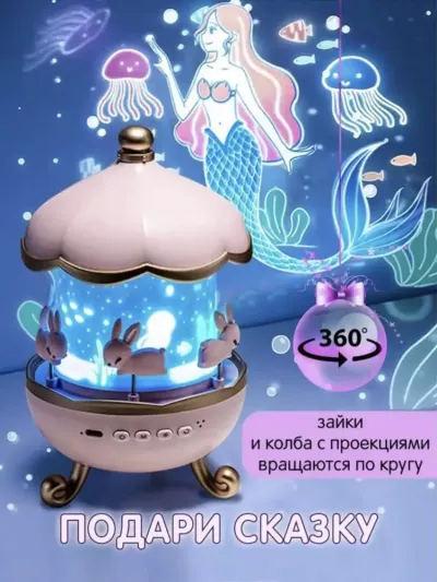 Bolalar uchun yulduzli osmon proyektori, 360° aylanuvchi tungi chiroq, xonani tinchlantiruvchi yoritish moslamasi
