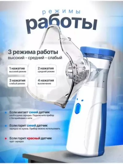 Zamonaviy shovqinsiz ixcham ingalyator-nebulayzer: nafas yo'llari kasalliklarini samarali davolash va oldini olish uchun innovatsion qurilma