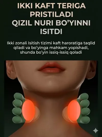 Premium isitishli massajor 40-45°C sun'iy qo'l effekti bilan — to'liq tana uchun 3 rejimli biomimetik massaj qurilmasi