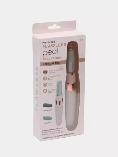 Elektr pemza toshi Flawless Pedi – tovonlardagi mozollarni va quruq terini uy sharoitida xavfsiz olib tashlash uchun