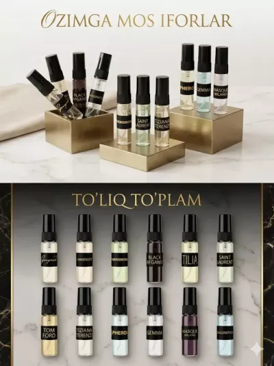 Premium 13 xil atirlar to‘plami — har kuni yangi ifor beruvchi 5 ml mini parfum set