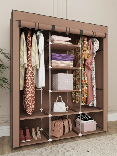 Mato shkaf 130×45×175 cm – kiyim, poyabzal va aksessuarlar uchun keng saqlash garderobi